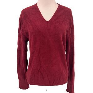 Nomadic Traders Red V-Neck Buttery Soft Sweater Size Large